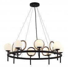 Justice Design Group FSN-4228-OPAL-MBBR - Halo 8-Light Chandelier