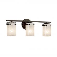 Justice Design Group FSN-8453-10-WEVE-DBRZ - Atlas 3-Light Bath Bar