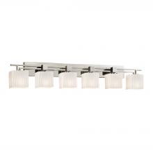 Justice Design Group FSN-8706-55-RBON-NCKL - Aero 6-Light Bath Bar