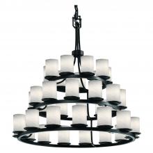 Justice Design Group FSN-8712-10-WEVE-MBLK-LED36-25200 - Dakota 36-Light 3-Tier Ring LED Chandelier