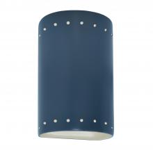 Justice Design Group CER-0995W-MDMT-LED1-1000 - Small LED Cylinder w/ Perfs - Open Top & Bottom (Outdoor)