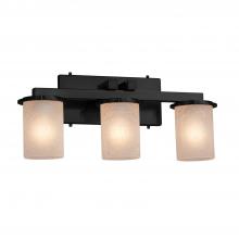 Justice Design Group FSN-8773-10-FRCR-MBLK - Dakota 3-Light Bath Bar