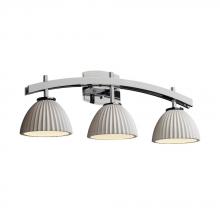 Justice Design Group POR-8593-30-PLET-NCKL - Archway 3-Light Bath Bar