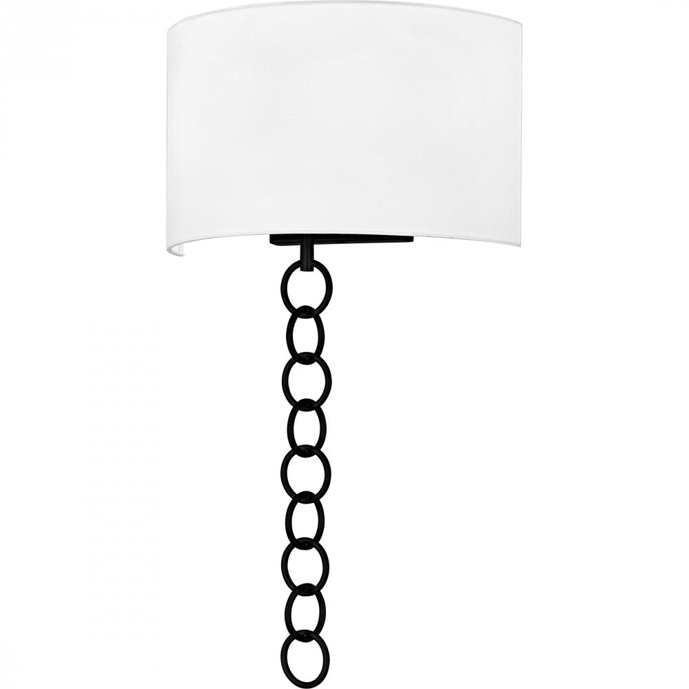 Baynes 2-Light Matte Black Wall Sconce