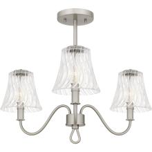 Quoizel MCK1722BN - McKinney 3-Light Brushed Nickel Semi-Flush Mount