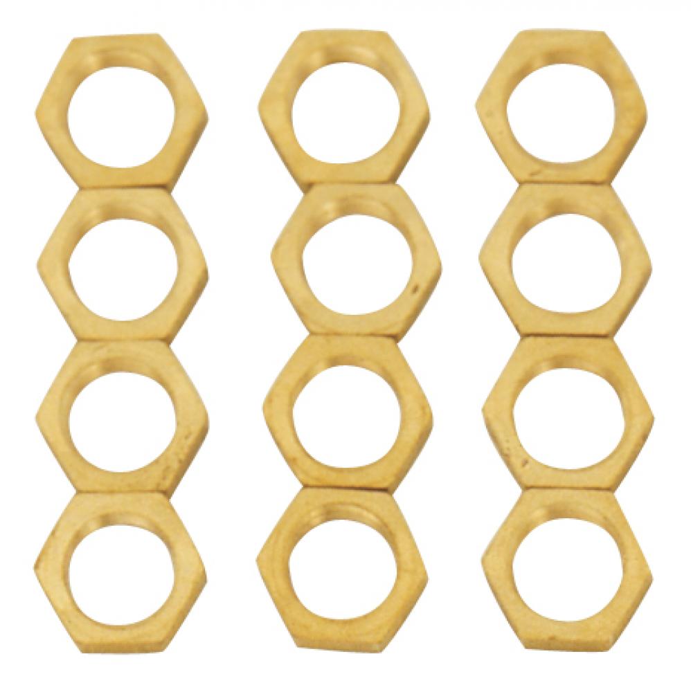 12 Brass 1/8 IPS Locknuts