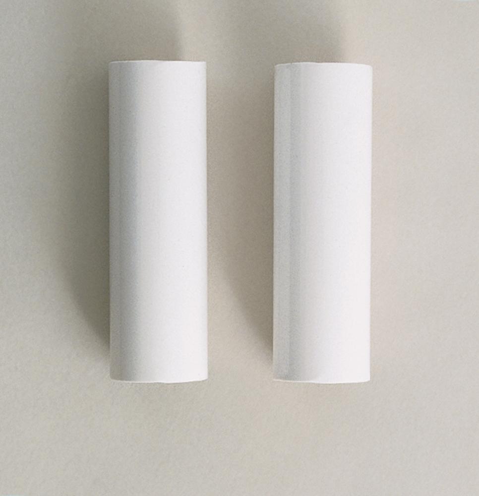 2 Plastic Candle Covers; White Plastic; 4" Height