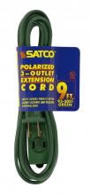 Satco Products Inc. 93/5021 - 9 Foot Extension Cord; Green Finish; 16/2 SPT-2; Indoor Only; 13A-125V-1625W Rating