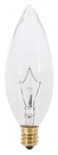 Satco Products Inc. S3284/TF - 60 Watt B10 Incandescent; Clear; 1500 Average rated hours; 672 Lumens; Candelabra base; 120 Volt;