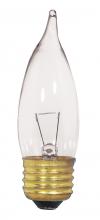 Satco Products Inc. S3869 - 25 Watt CA10 Incandescent; Clear; 1500 Average rated hours; 250 Lumens; Medium base; 12 Volt