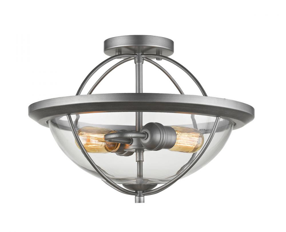 2 Light Semi Flush Mount