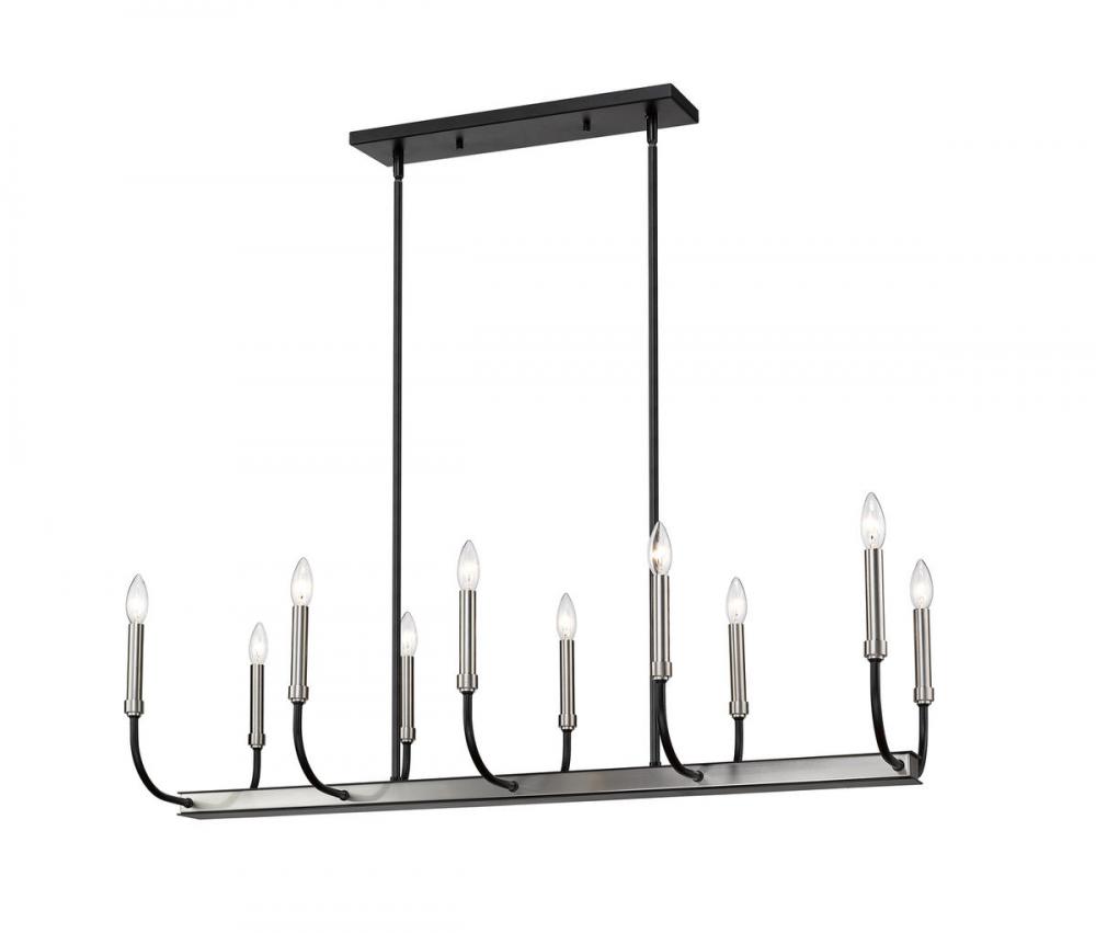 10 Light Linear Chandelier