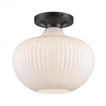 Trans Globe 16180 BK - Aristo Flush Mount Lighting Black