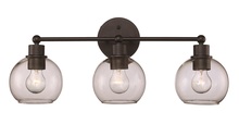 Trans Globe 22223 BK - Grand Collection 3-Light Globe Shaded Vanity Wall Light