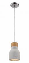 Trans Globe PND-1026-1 - 1LT PENDANT-CONCRETE + WOOD