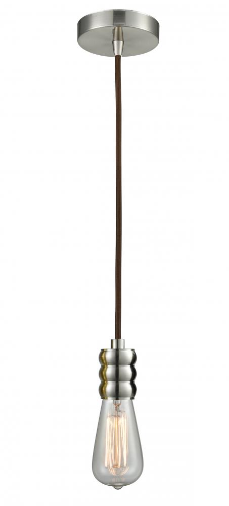 Gatsby - 1 Light - 2 inch - Satin Nickel - Cord hung - Mini Pendant