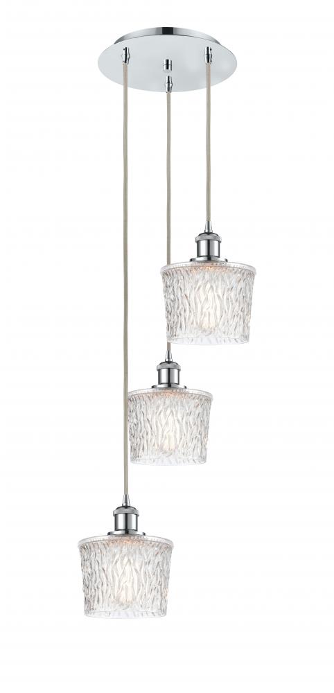 Niagara - 3 Light - 13 inch - Polished Chrome - Cord Hung - Multi Pendant