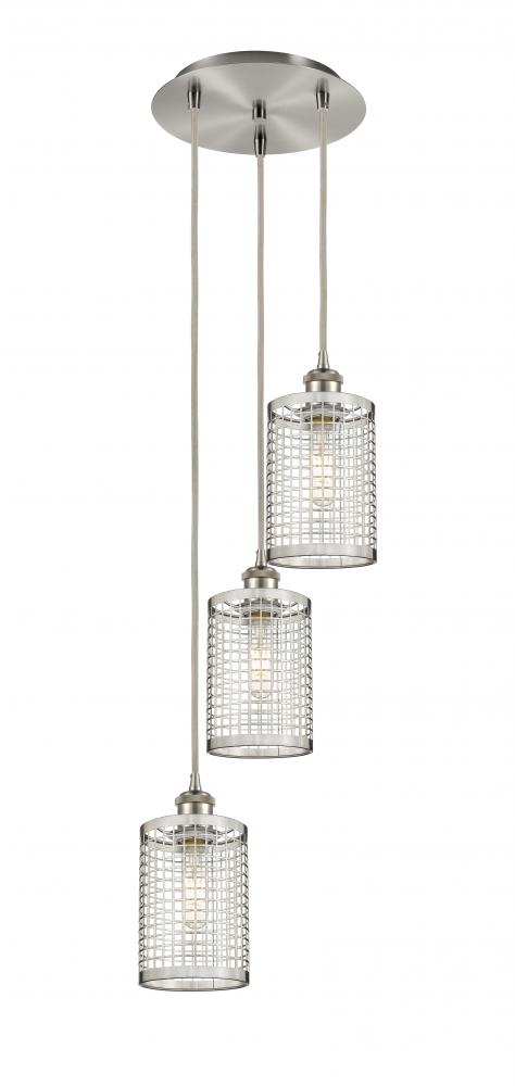 Nestbrook - 3 Light - 11 inch - Brushed Satin Nickel - Cord hung - Multi Pendant