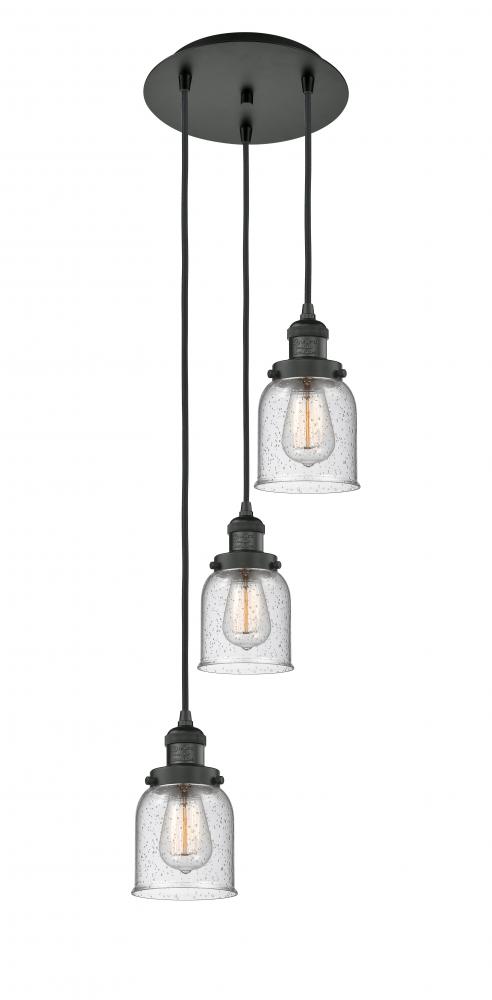 Cone - 3 Light - 12 inch - Matte Black - Cord hung - Multi Pendant