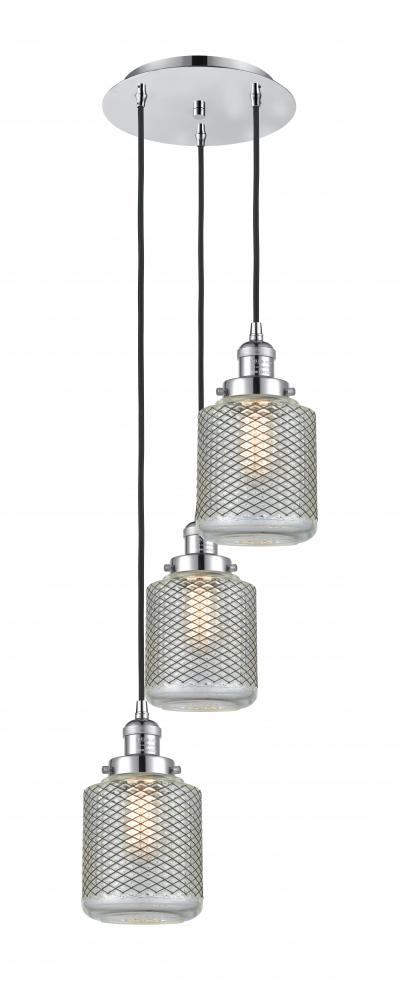 Stanton - 3 Light - 13 inch - Polished Chrome - Cord hung - Multi Pendant