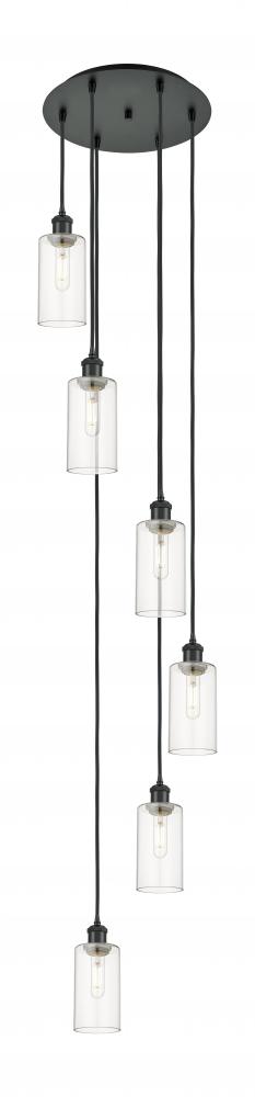 Crown Point - 6 Light - 16 inch - Matte Black - Multi Pendant