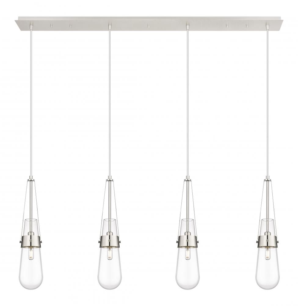 Milan - 4 Light - 48 inch - Polished Nickel - Linear Pendant