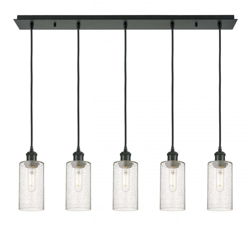 Crown Point - 5 Light - 37 inch - Matte Black - Linear Pendant