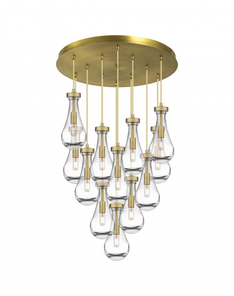 Owego - 12 Light - 24 inch - Brushed Brass - Multi Pendant