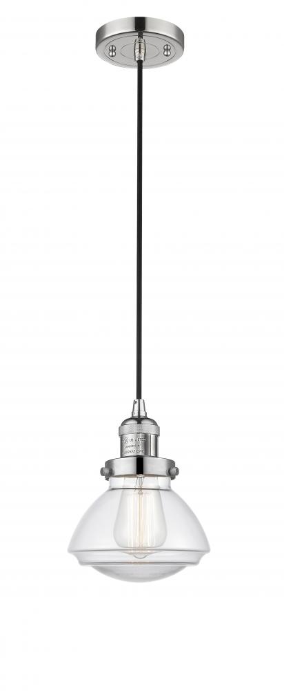 Olean - 1 Light - 7 inch - Polished Nickel - Cord hung - Mini Pendant