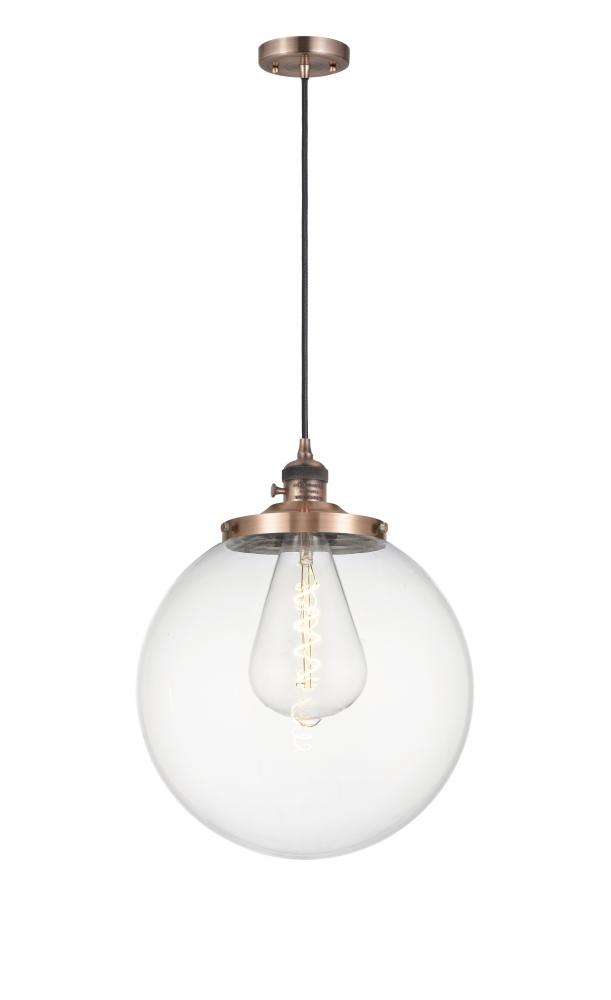 Beacon - 1 Light - 14 inch - Antique Copper - Cord hung - Mini Pendant