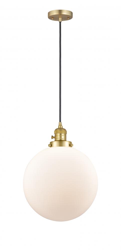 Beacon - 1 Light - 12 inch - Satin Gold - Cord hung - Mini Pendant