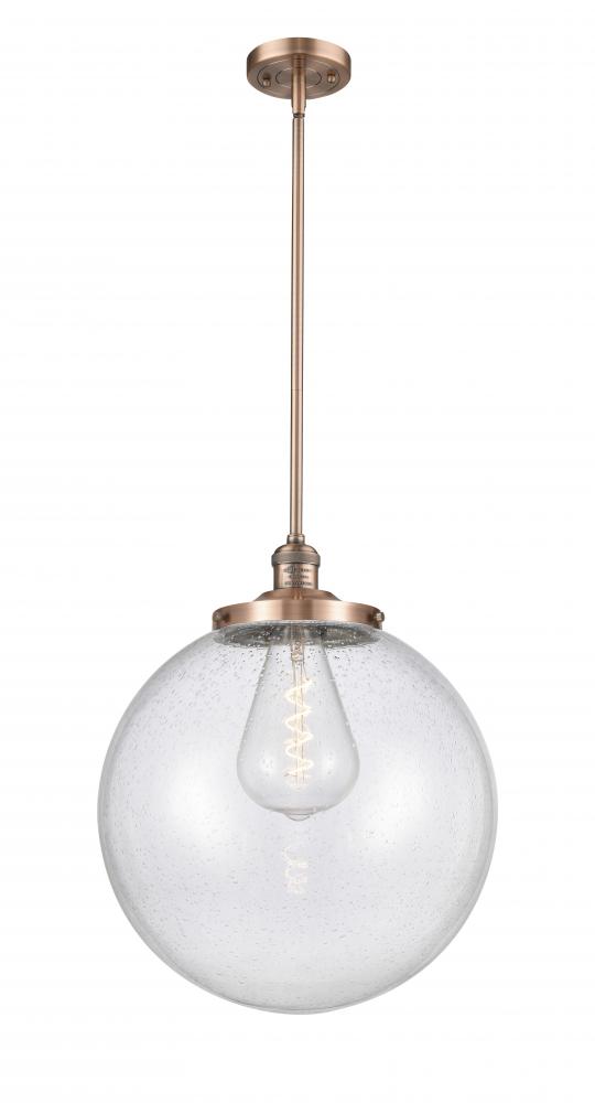 Beacon - 1 Light - 16 inch - Antique Copper - Stem Hung - Pendant