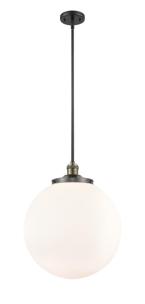 Beacon - 1 Light - 16 inch - Black Antique Brass - Stem Hung - Pendant