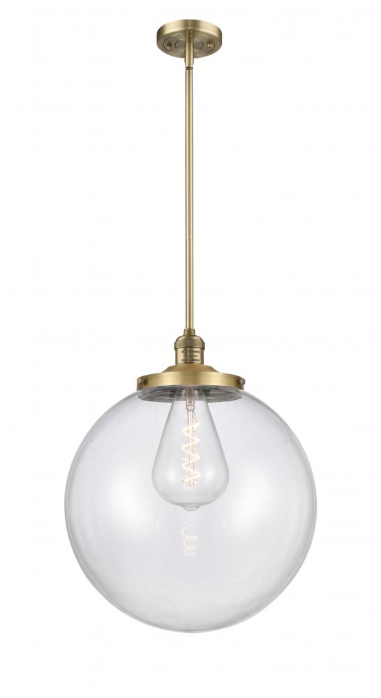 Beacon - 1 Light - 16 inch - Brushed Brass - Stem Hung - Pendant