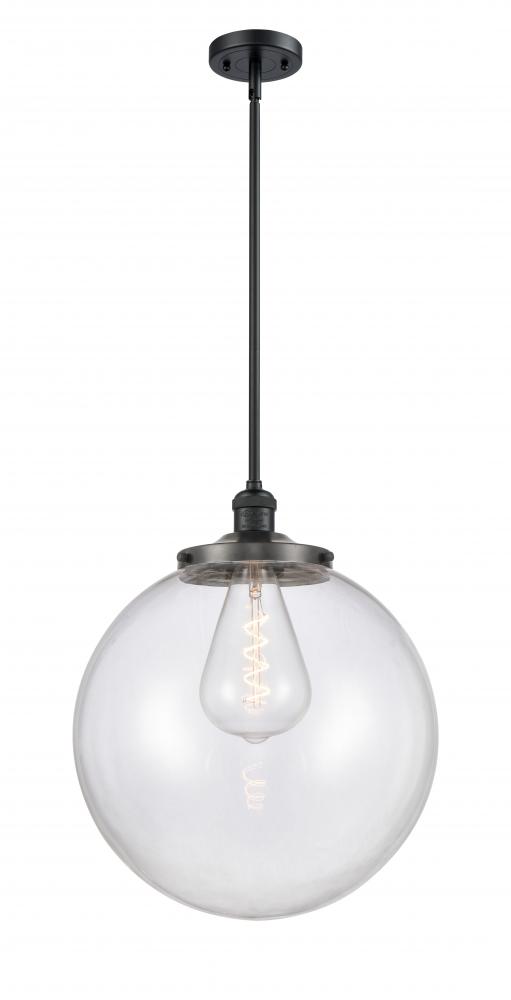 Beacon - 1 Light - 16 inch - Matte Black - Stem Hung - Pendant