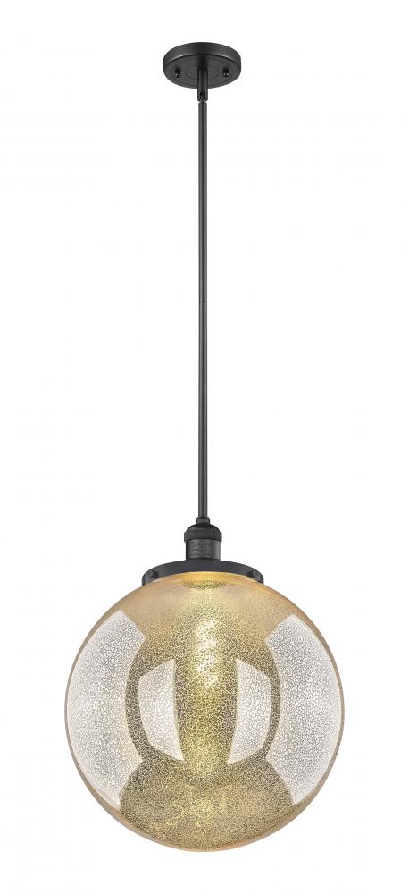 Beacon - 1 Light - 16 inch - Matte Black - Stem Hung - Pendant