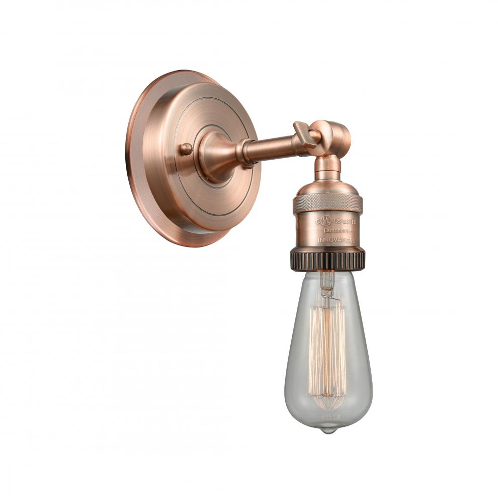 Bare Bulb - 1 Light - 5 inch - Antique Copper - Sconce