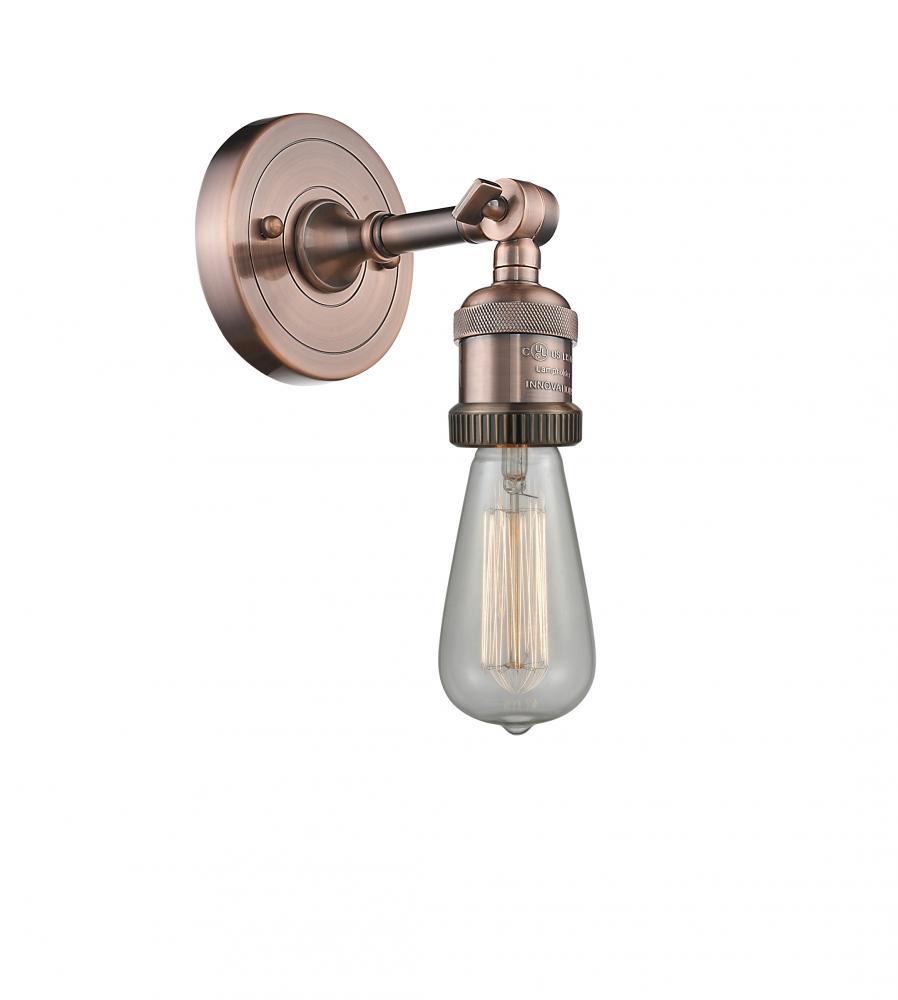 Bare Bulb - 1 Light - 5 inch - Antique Copper - Sconce