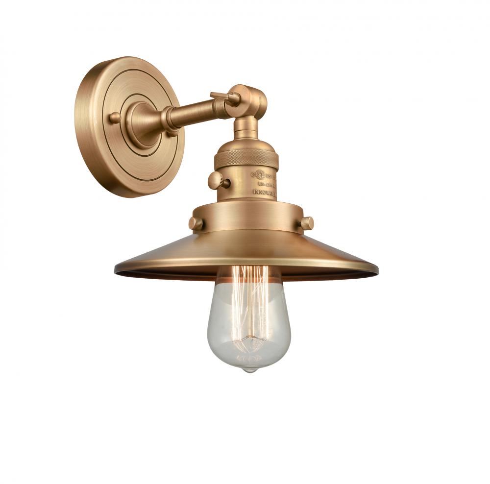 Railroad - 1 Light - 8 inch - Brushed Brass - Adjustable Sconce