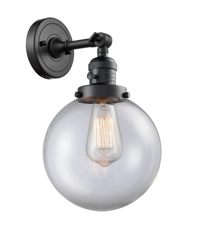 Beacon - 1 Light - 8 inch - Matte Black - Adjustable Sconce