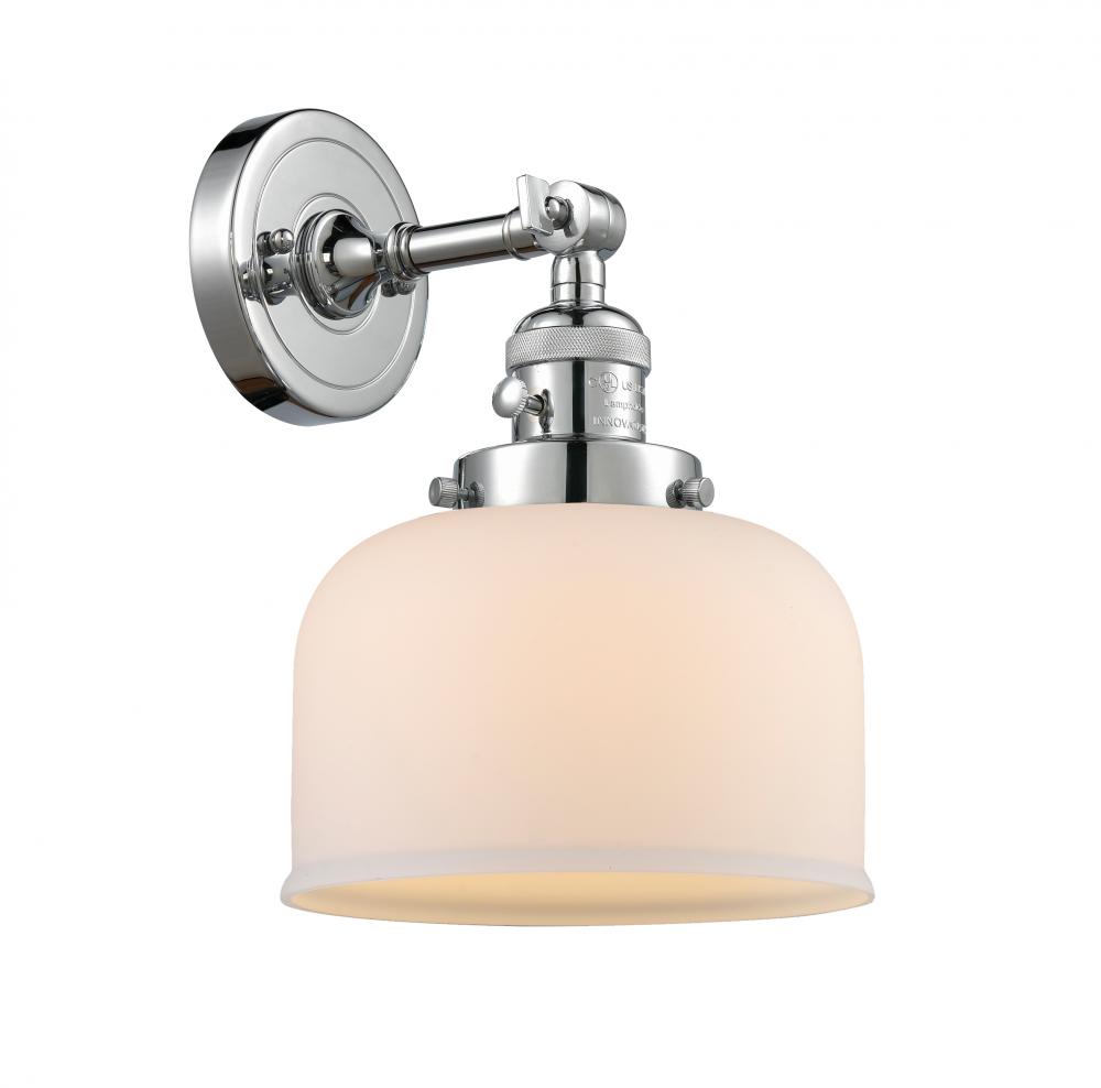 Bell - 1 Light - 8 inch - Polished Chrome - Adjustable Sconce