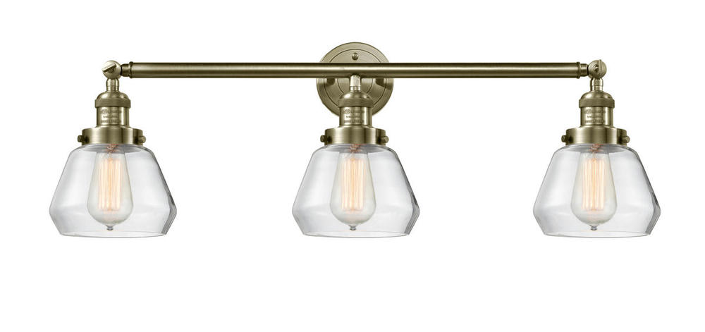 Fulton - 3 Light - 30 inch - Antique Brass - Bath Vanity Light