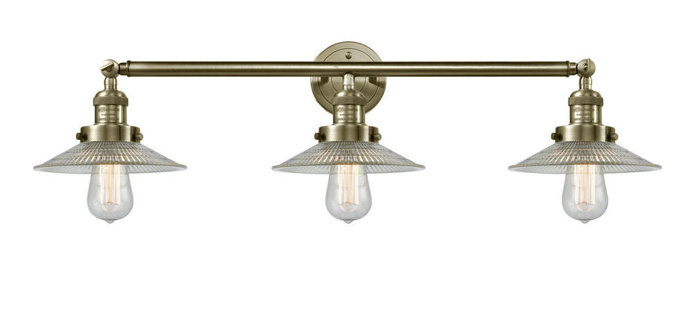 Halophane - 3 Light - 33 inch - Antique Brass - Bath Vanity Light