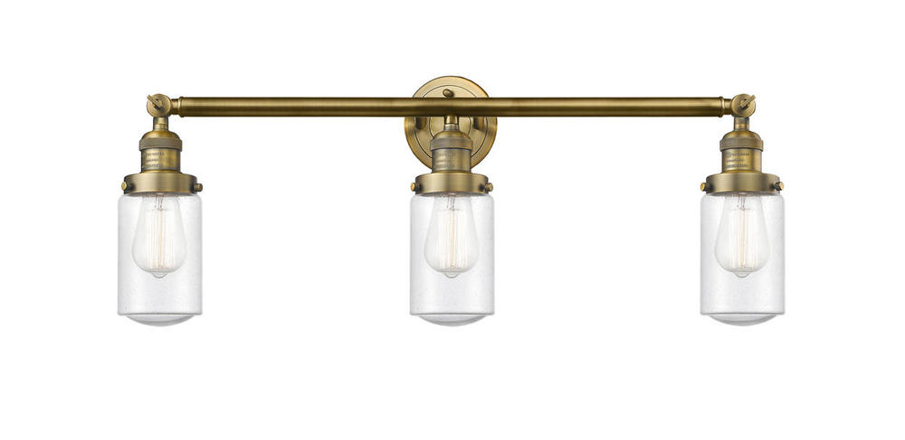 Dover - 3 Light - 31 inch - Brushed Brass - Bath Vanity Light