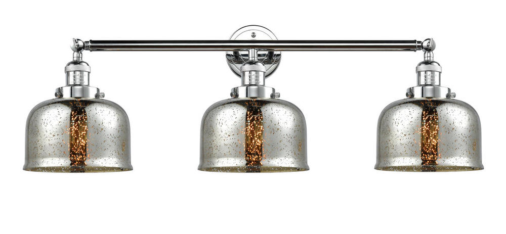 Bell - 3 Light - 32 inch - Polished Chrome - Bath Vanity Light