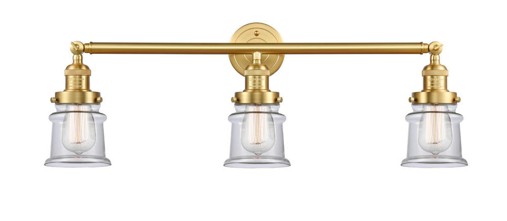 Canton - 3 Light - 30 inch - Satin Gold - Bath Vanity Light