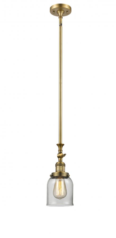 Bell - 1 Light - 5 inch - Brushed Brass - Stem Hung - Mini Pendant