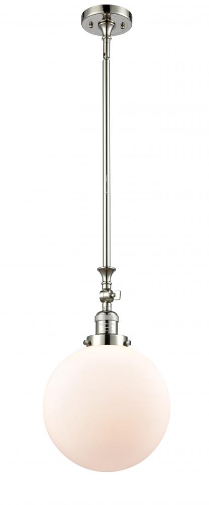 Beacon - 1 Light - 10 inch - Polished Nickel - Stem Hung - Mini Pendant