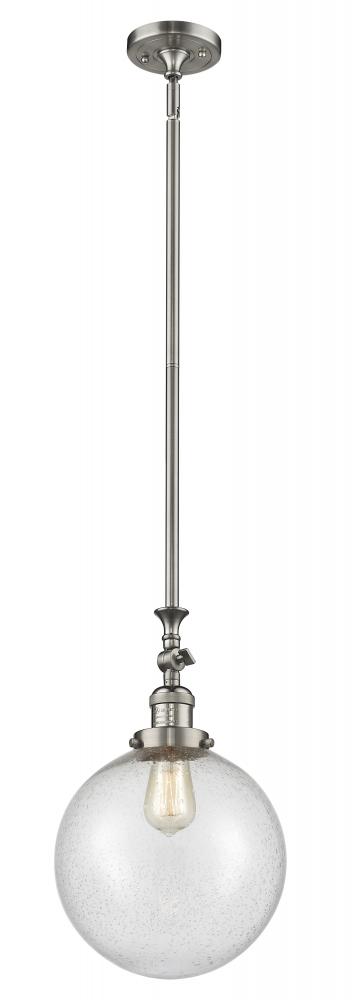 Beacon - 1 Light - 10 inch - Brushed Satin Nickel - Stem Hung - Mini Pendant