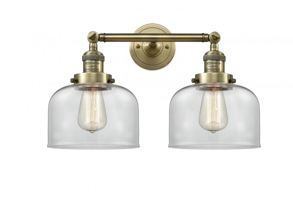 Bell - 2 Light - 19 inch - Antique Brass - Bath Vanity Light